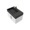 Castello Usa Amazon 30-inch White Left Vanity Set with Black Top and Gold Handles CB-MC-30W-GLD-2056L-BL - alternate 1